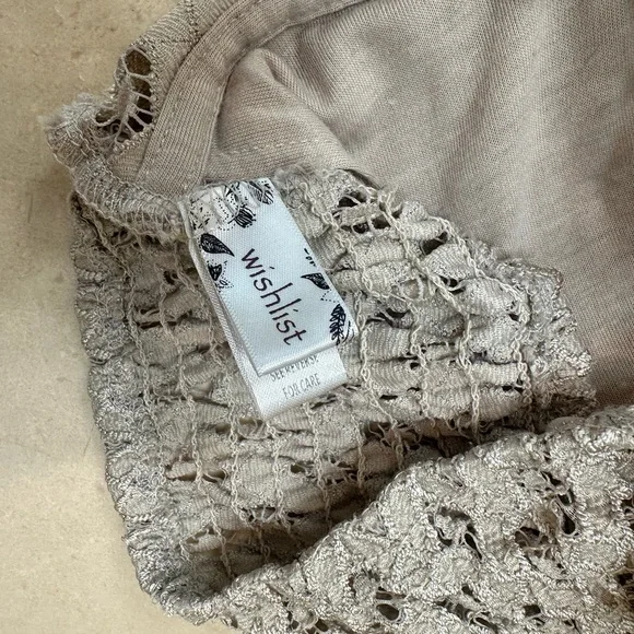 Wishlist Neutral Lace-Accent Small Bralette in Taupe - Picture 3 of 4